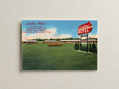 Cadillac Motel, U. S. Route 301, Waldorf, Maryland — Vintage Maryland Postcard