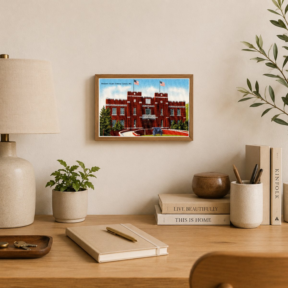 National Guard Armory, Laurel, MD — Vintage Maryland Postcard