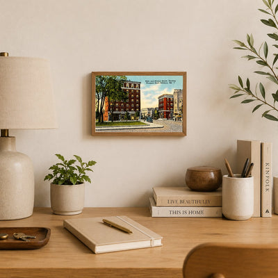 Main and Division Streets, showing Wicomico Hotel, Salisbury, MD — Vintage Maryland Postcard