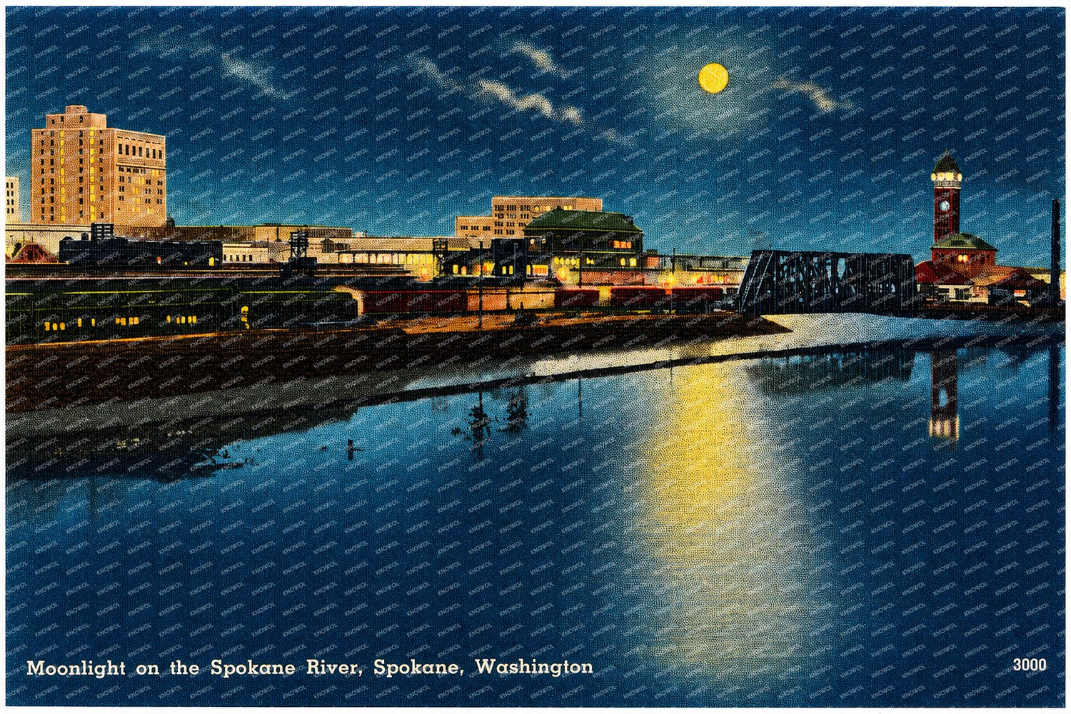 Spokane, WA: Moonlight on the Spokane River