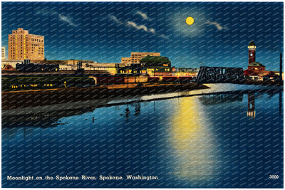 Spokane, WA: Moonlight on the Spokane River