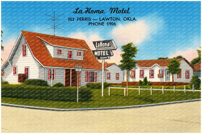Lawton, OK: La Homa Motel, 302 Ferris -- Lawton, Okla., phone 5906