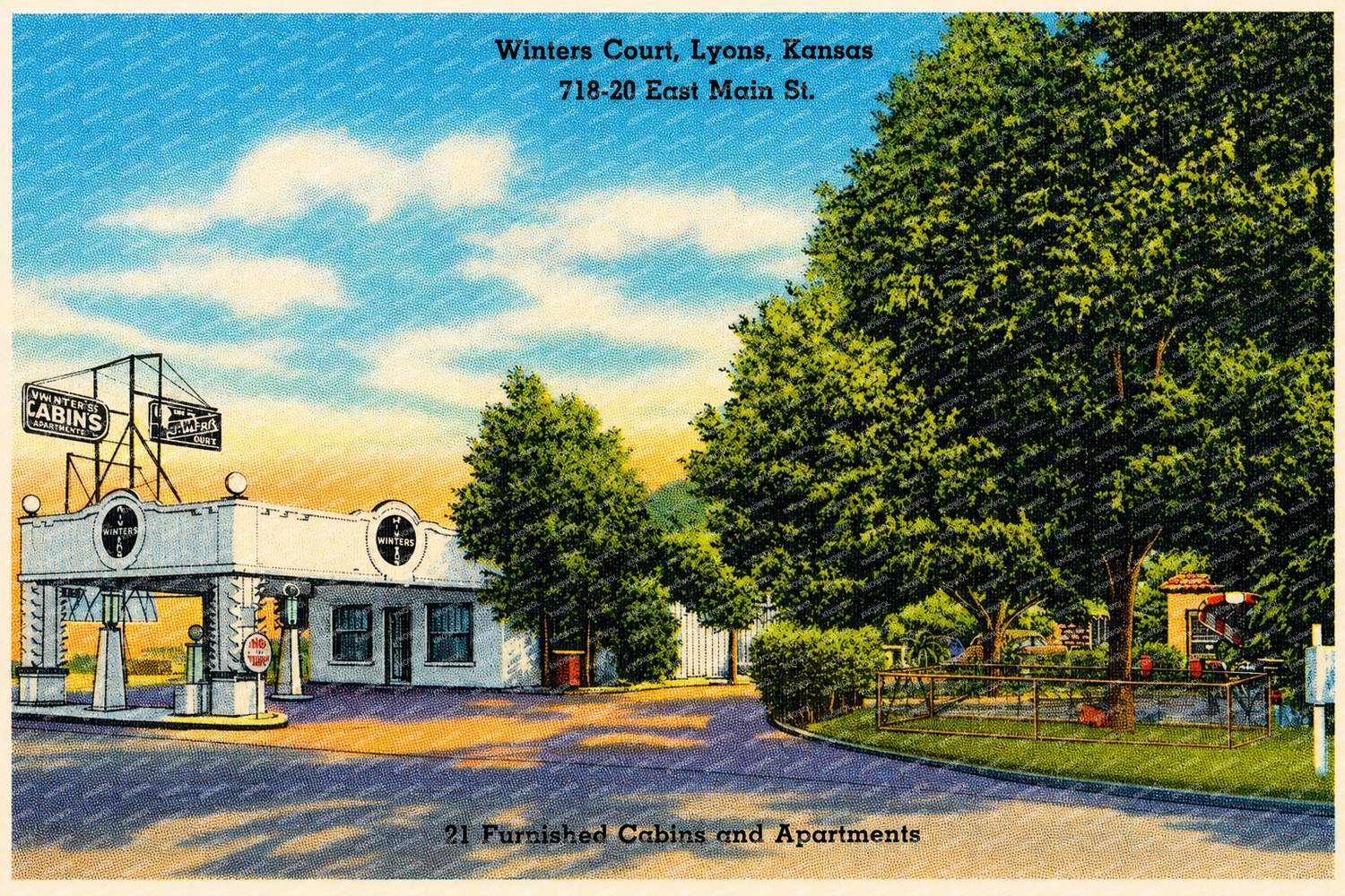Lyons, KS: Winters Court, Lyons, Kansas, 718-20 East Main St.
