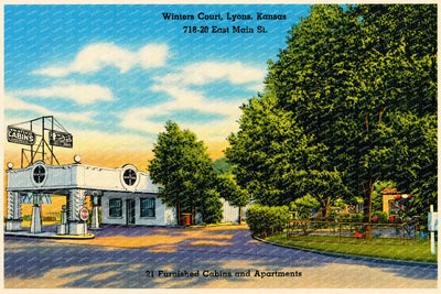 Lyons, KS: Winters Court, Lyons, Kansas, 718-20 East Main St.