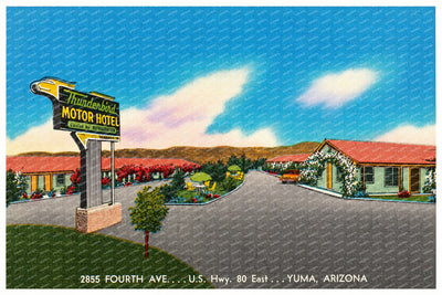 Yuma, AZ: Thunderbird Motor Hotel, 2855 Fourth Ave, U.S. hwy. 80 east