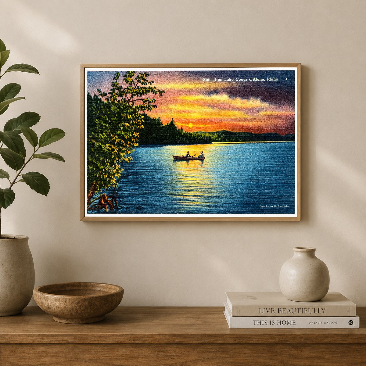 Coeur d'Alene Lake, ID: Sunset on Lake Coeur d'Alene