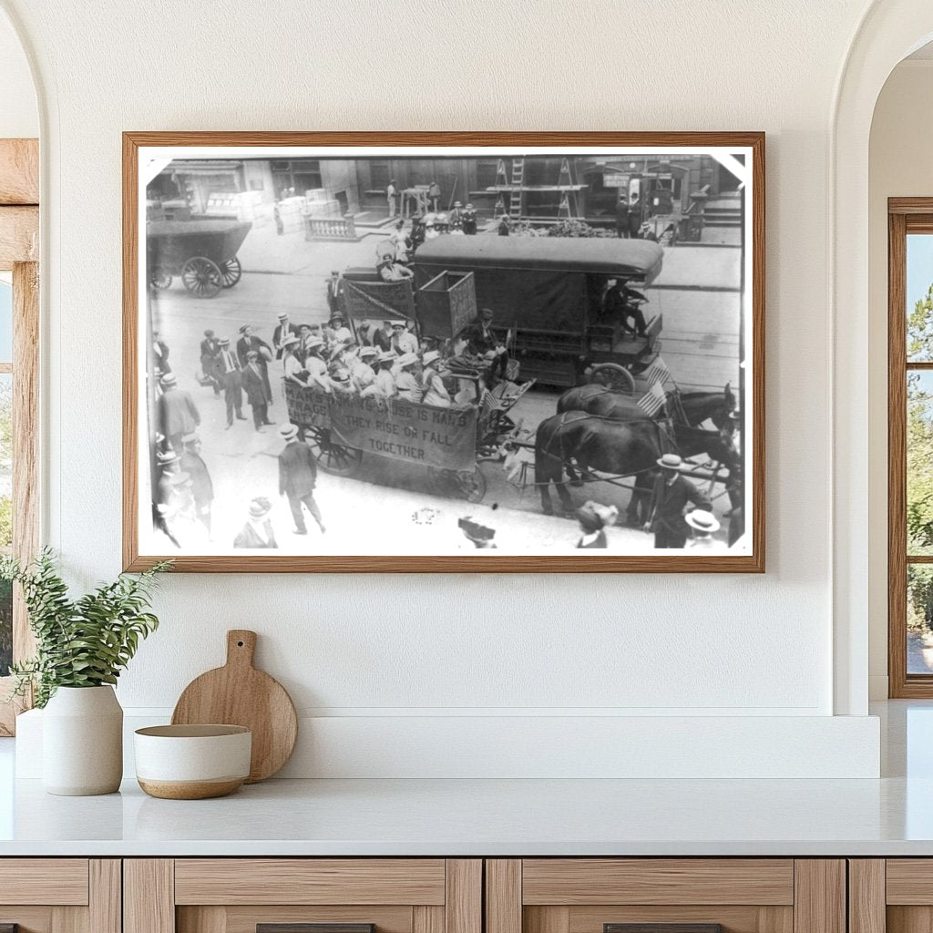 Empowered Suffragists Ride Through Yonkers, 1913