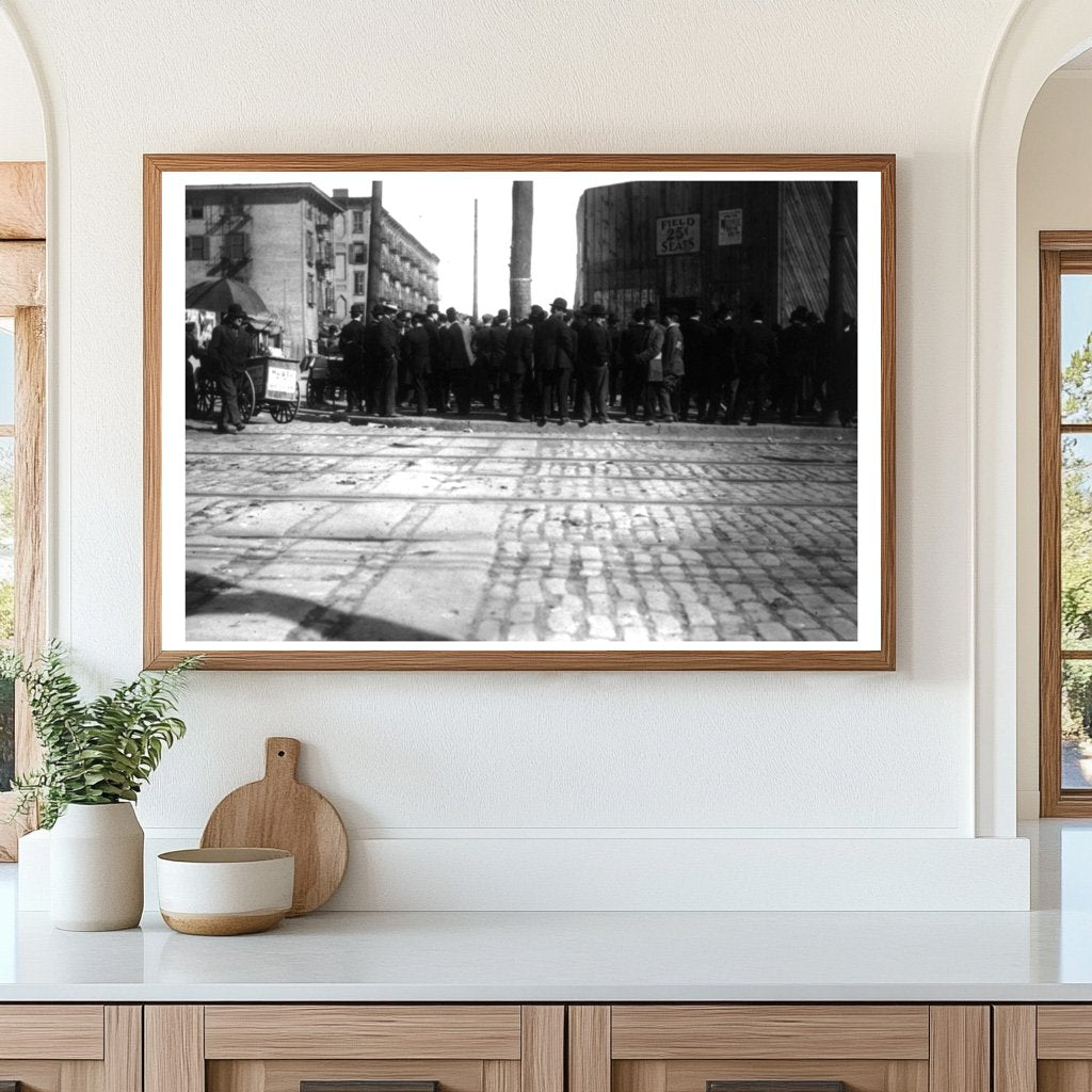 1910s Brooklyn Baseball Fans in Exciting Atmosphere