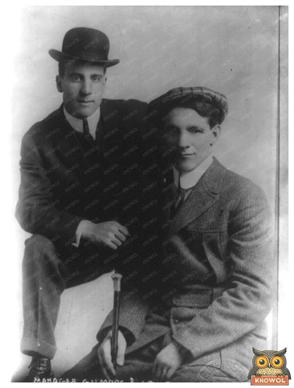 Historic 1913 Photo of Boxing Manager and Kelly Spike