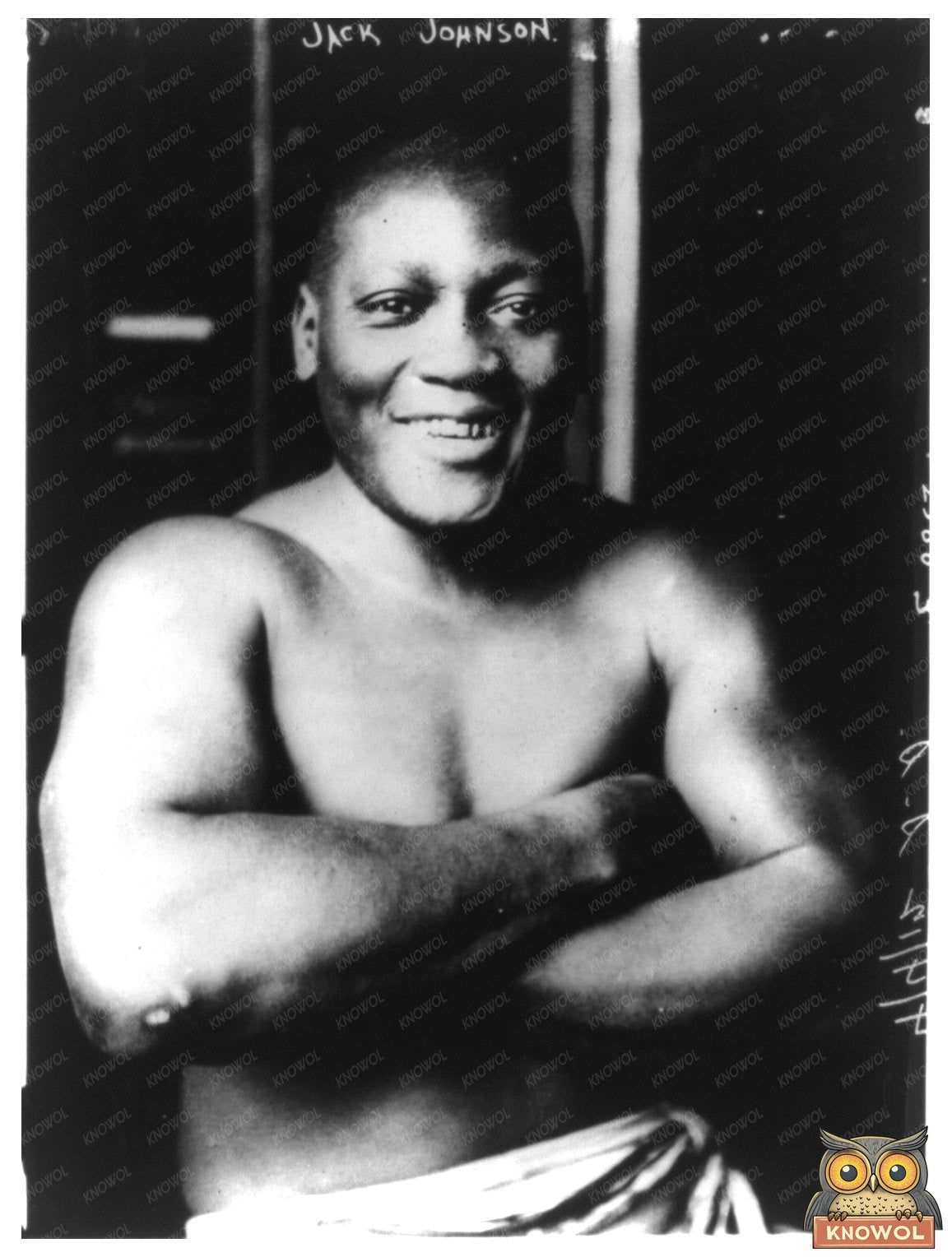 Historic Portrait of Jack Johnson, Boxing Legend, 1915