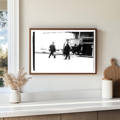 Journey to Hope: Immigrants Boarding 1911 Barge