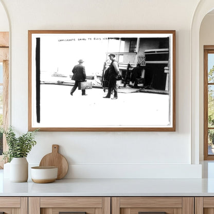 Journey to Hope: Immigrants Boarding 1911 Barge