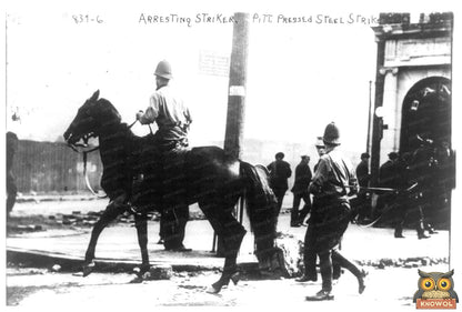 1909 Pressed Steel Strike: Police Arrest Protestor