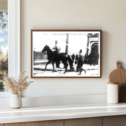 1909 Pressed Steel Strike: Police Arrest Protestor