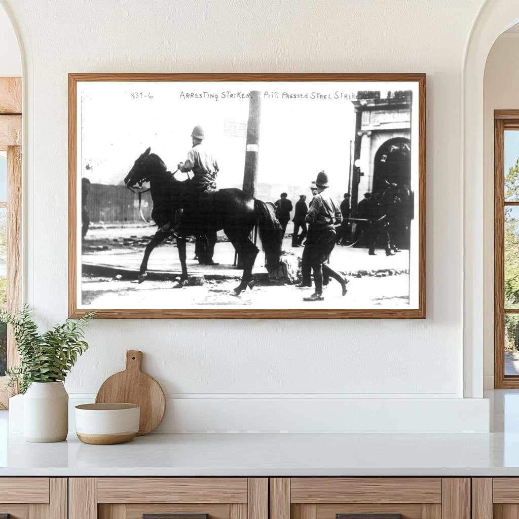 1909 Pressed Steel Strike: Police Arrest Protestor