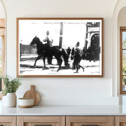 1909 Pressed Steel Strike: Police Arrest Protestor