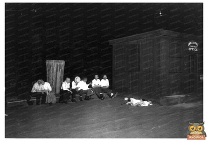 Serene Summer Night: Children Rest on NYC Pier