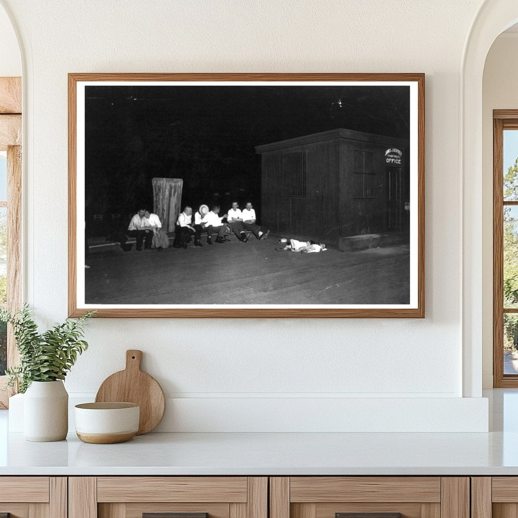 Serene Summer Night: Children Rest on NYC Pier