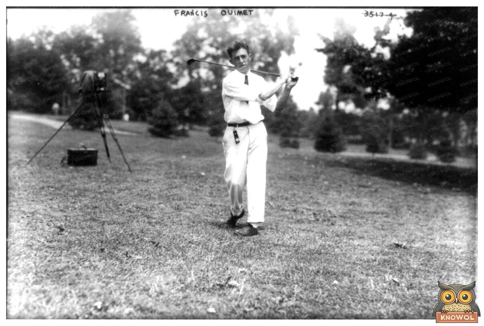 Early 1900s Golfer Captured in Majestic Swing