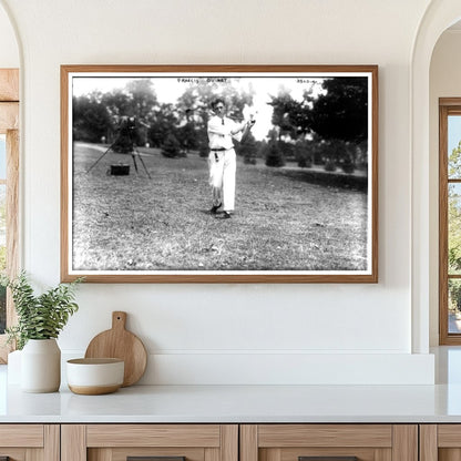 Early 1900s Golfer Captured in Majestic Swing