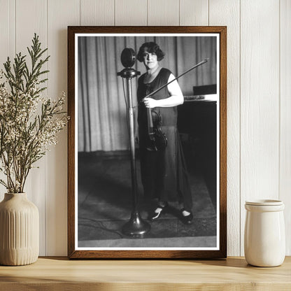 Elegant Violinist Captured in Timeless Performance