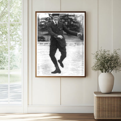 Elegant Ice Skating Performance, Early 1900s