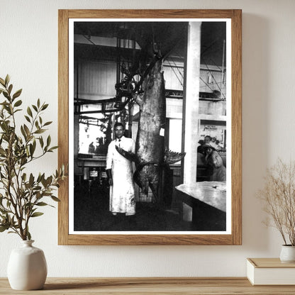 Historic 1910 Capture of a Giant Swordfish in LA