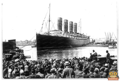 Lusitanias Historic Arrival in NYC - September 1907