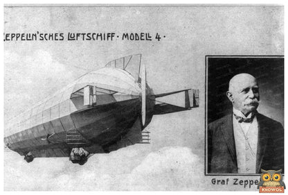 Historic Zeppelin Airship Model 4 with Graf Portrait