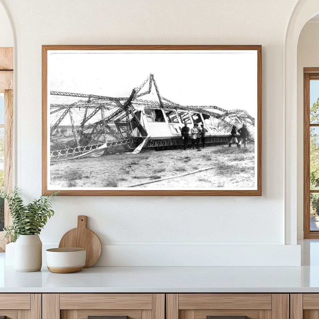 1913 Wreckage of German Airship L.2 in Historic Crash