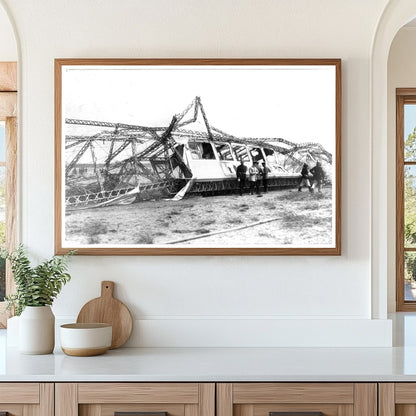 1913 Wreckage of German Airship L.2 in Historic Crash