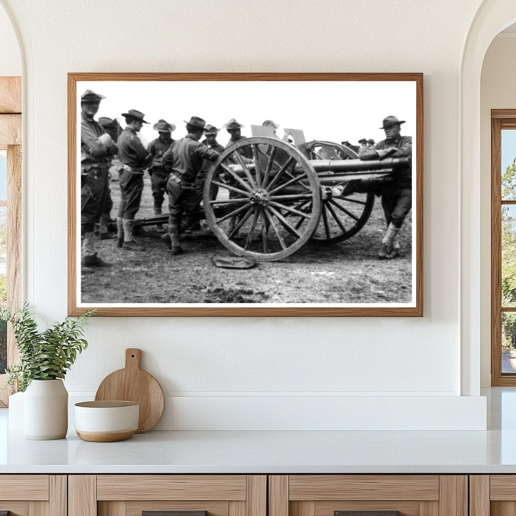 1911 U.S. Army Maneuver: Battery Ds 3-Inch Gun in Texas