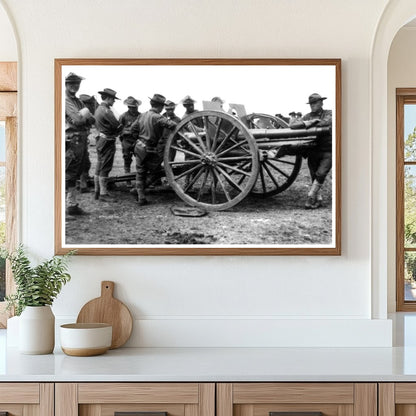 1911 U.S. Army Maneuver: Battery Ds 3-Inch Gun in Texas