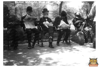 Union Square 1908: People Enjoying Park Benches
