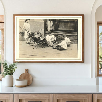 Joyful Syrian Kids Playing in Early 1900s NYC