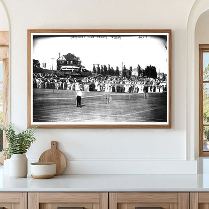 Historic 1909 Crescent Club Tennis Court Scene