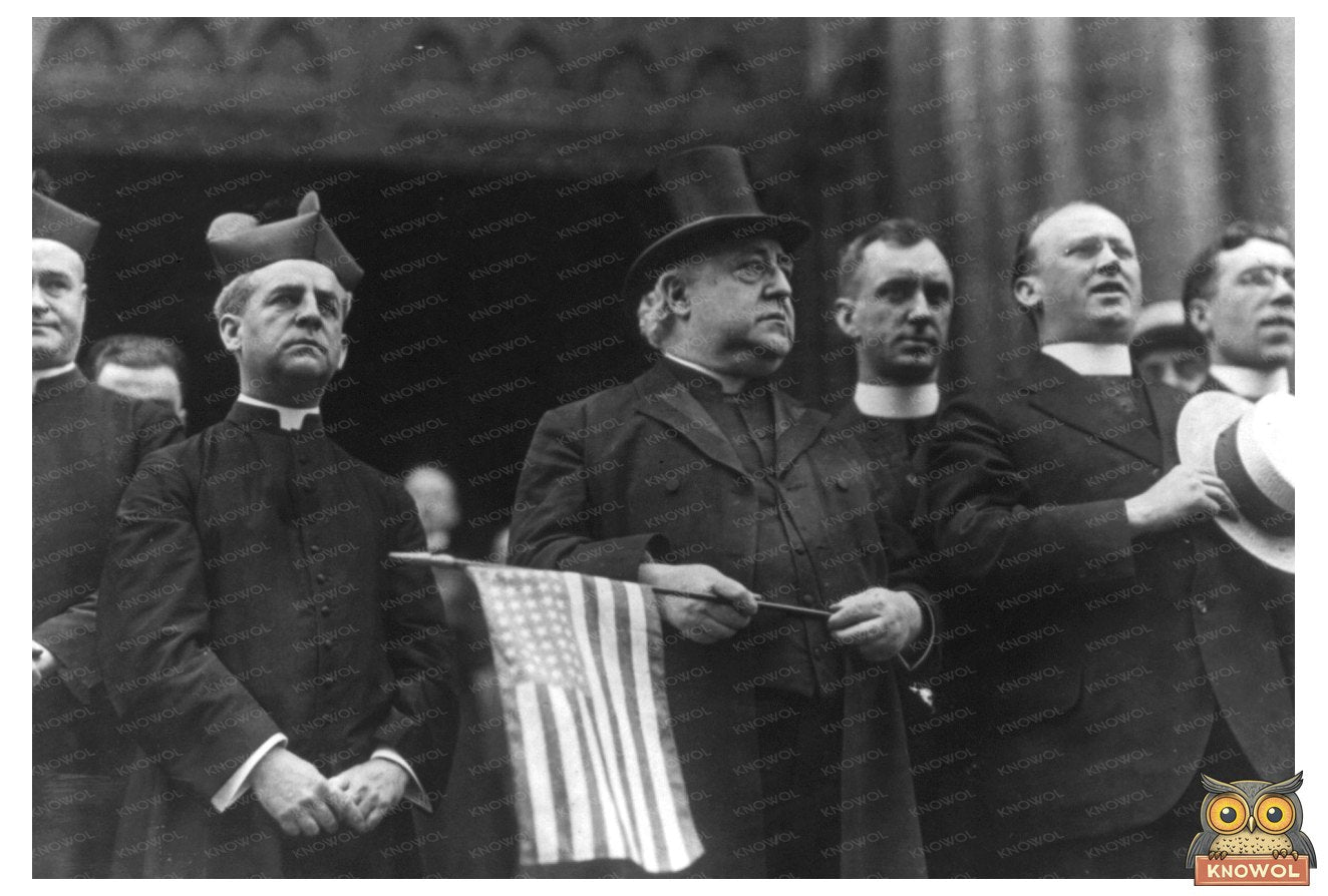 Mgr. Lavelle Salutes 69th NY Regiment with Flag