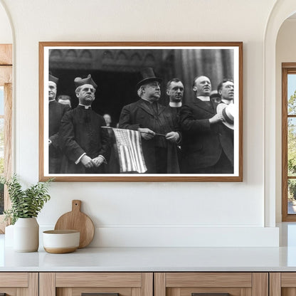 Mgr. Lavelle Salutes 69th NY Regiment with Flag