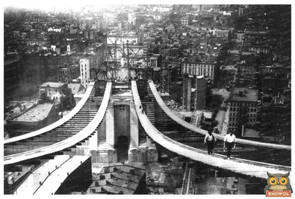 Workers on the Manhattan Bridge: A 1907 Construction Snapsho