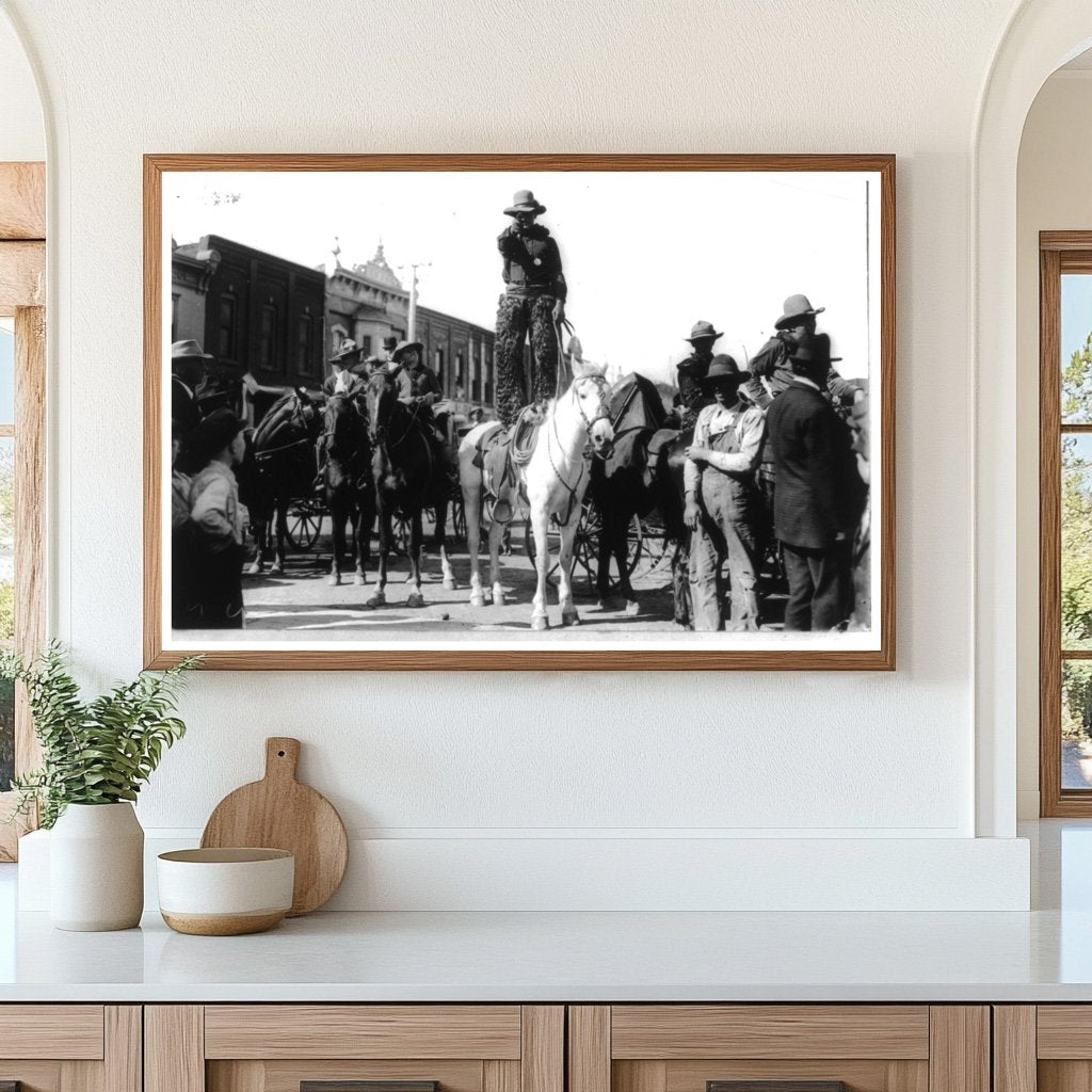 1908 Cowboy Portrait: A Glimpse of Kansas Heritage