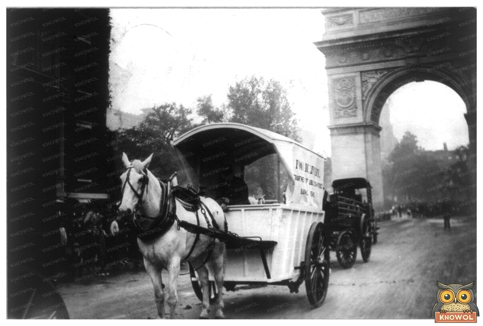 1908 NYC Work Horse Parade with Delivery Wagon