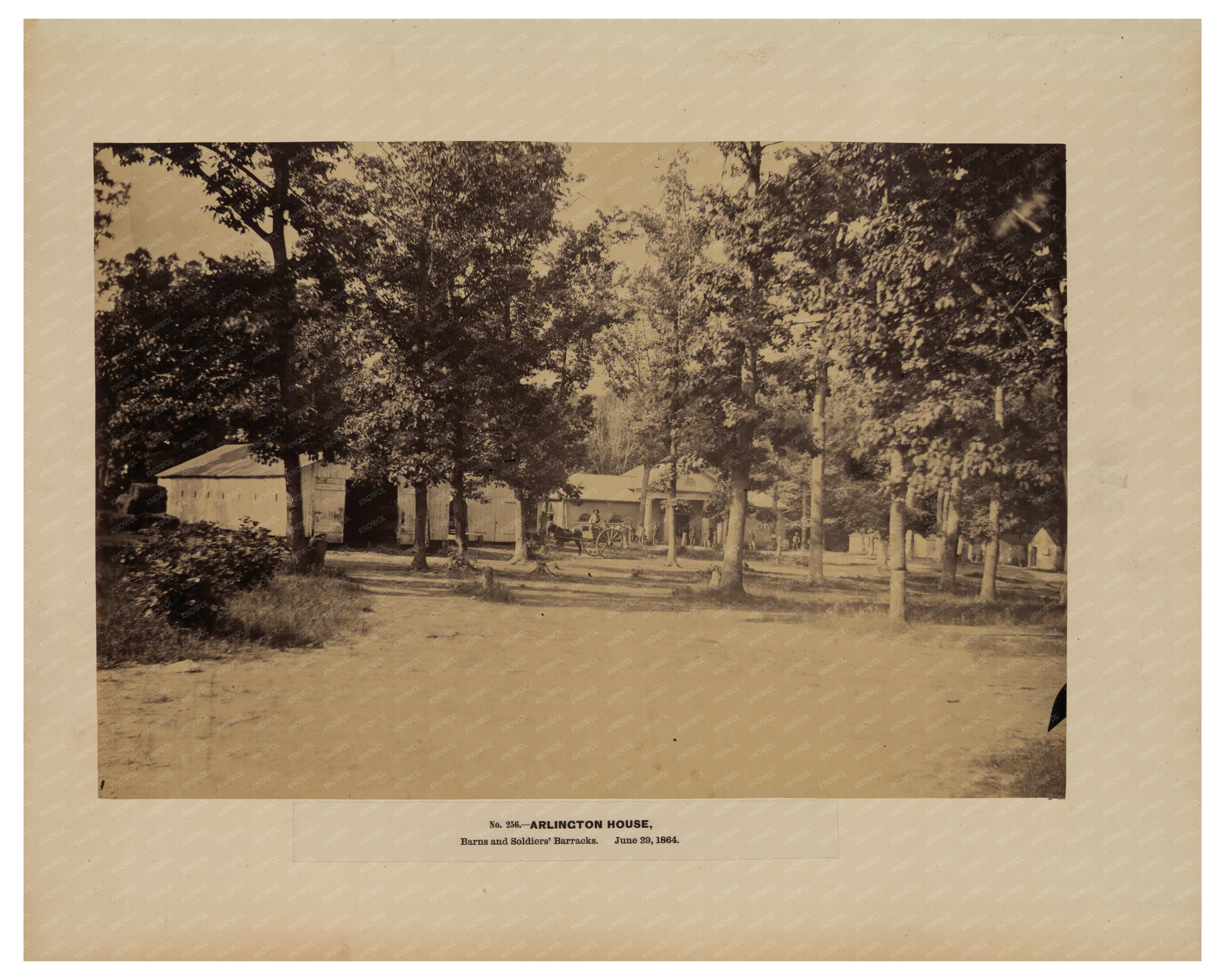 Union Soldier Barracks at Arlington House 1864