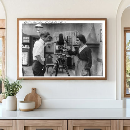 1916: Pioneers of Cinema with Vintage Movie Camera