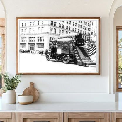 1900s New York: Vintage Auto Street Cleaner in Action
