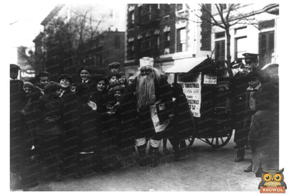 1890s NYC Santa Spreads Holiday Cheer to Children