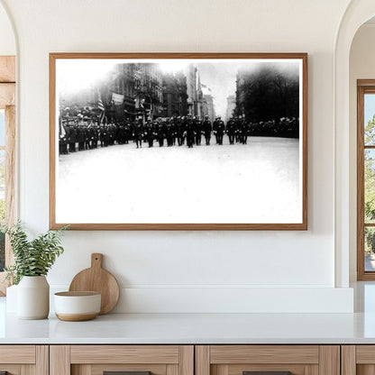 1908 New York Police Parade: Heroes Honored in Action