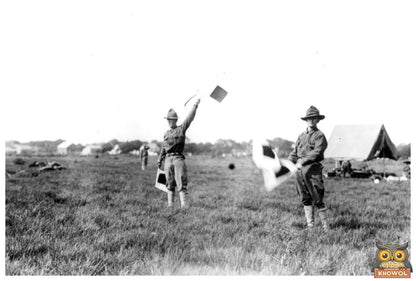 1915 Soldiers Signaling During National Guard Drills