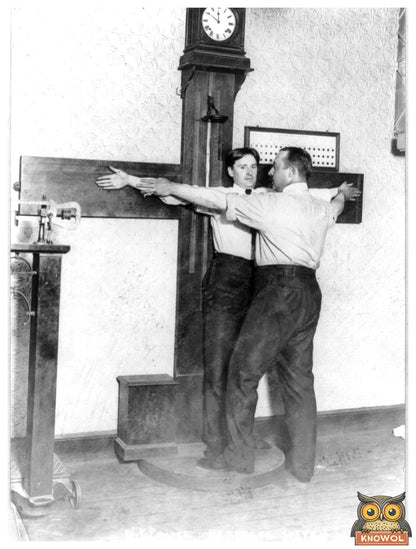 1908 Police Officer Measuring Suspects Armspan