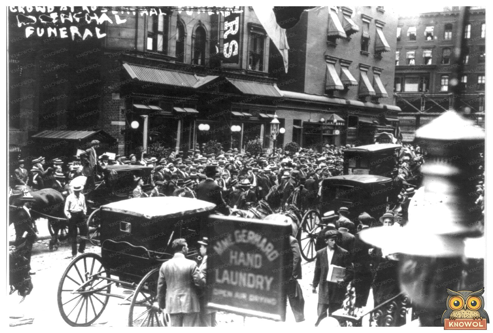 Historic Funeral Gathering for Notorious Gambler, 1912