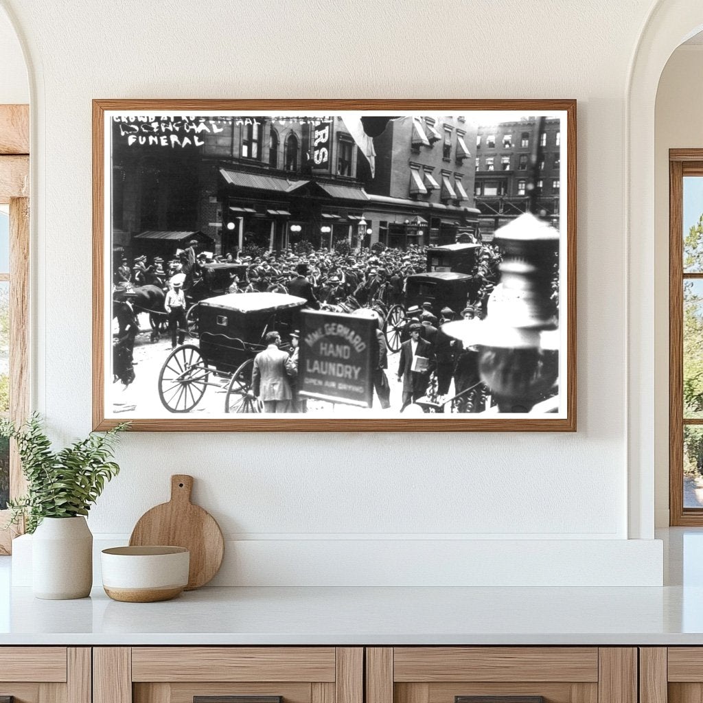 Historic Funeral Gathering for Notorious Gambler, 1912